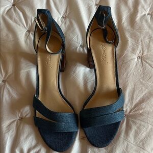 J. McLaughlin Denim Strappy Heels